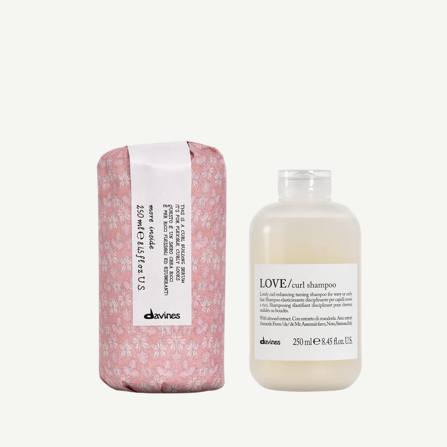 Davines LOVE CURL Shampoo en This Is A Curl Building Serum set voor krullend en golvend haar, kruldefiniërend en anti-frizz