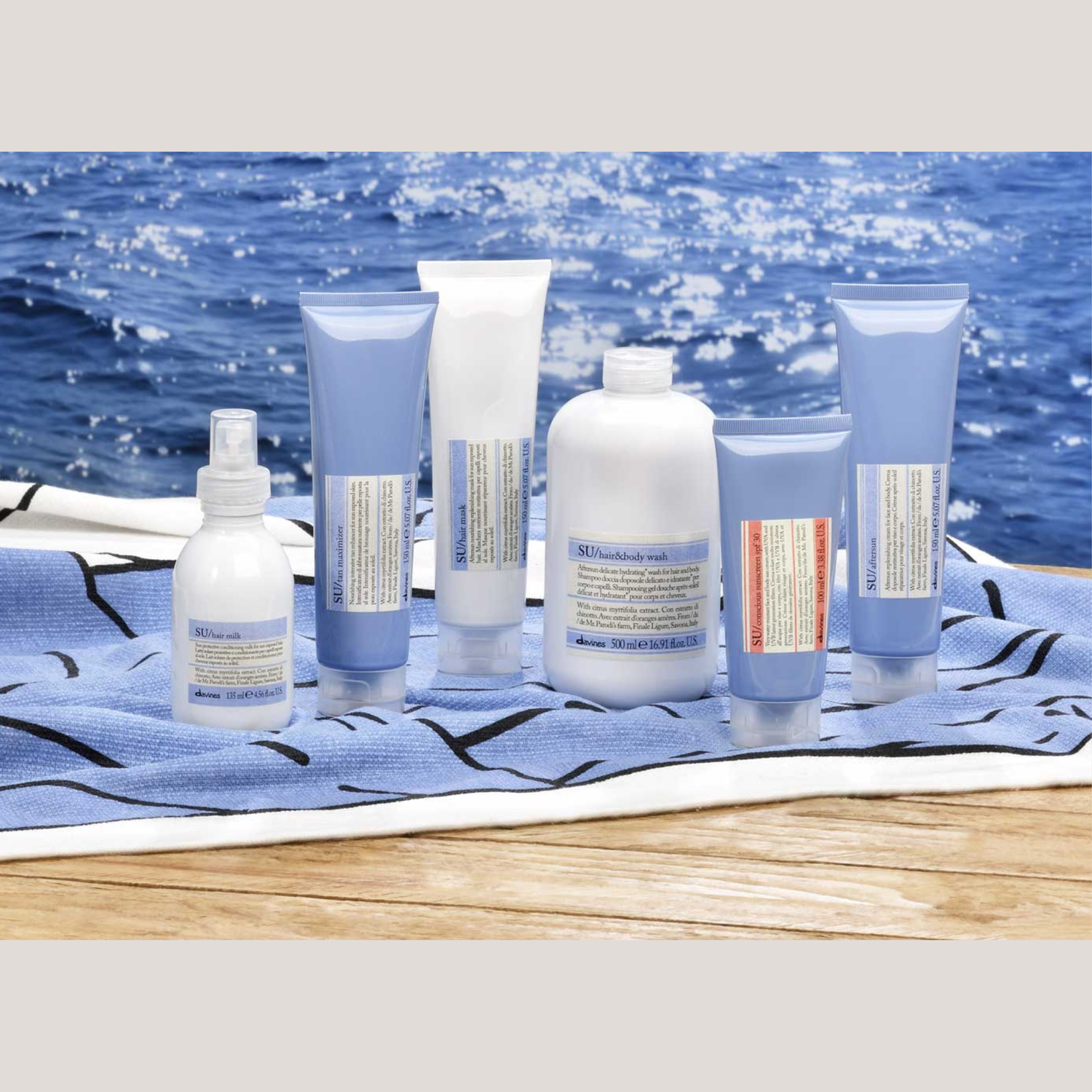 Davines SU zonbeschermingsproducten voor haar en huid