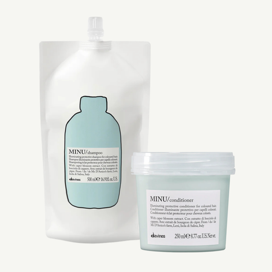 Davines Minu Shampoo 500ml + Conditioner 250ml - Kleurbewarend Duo