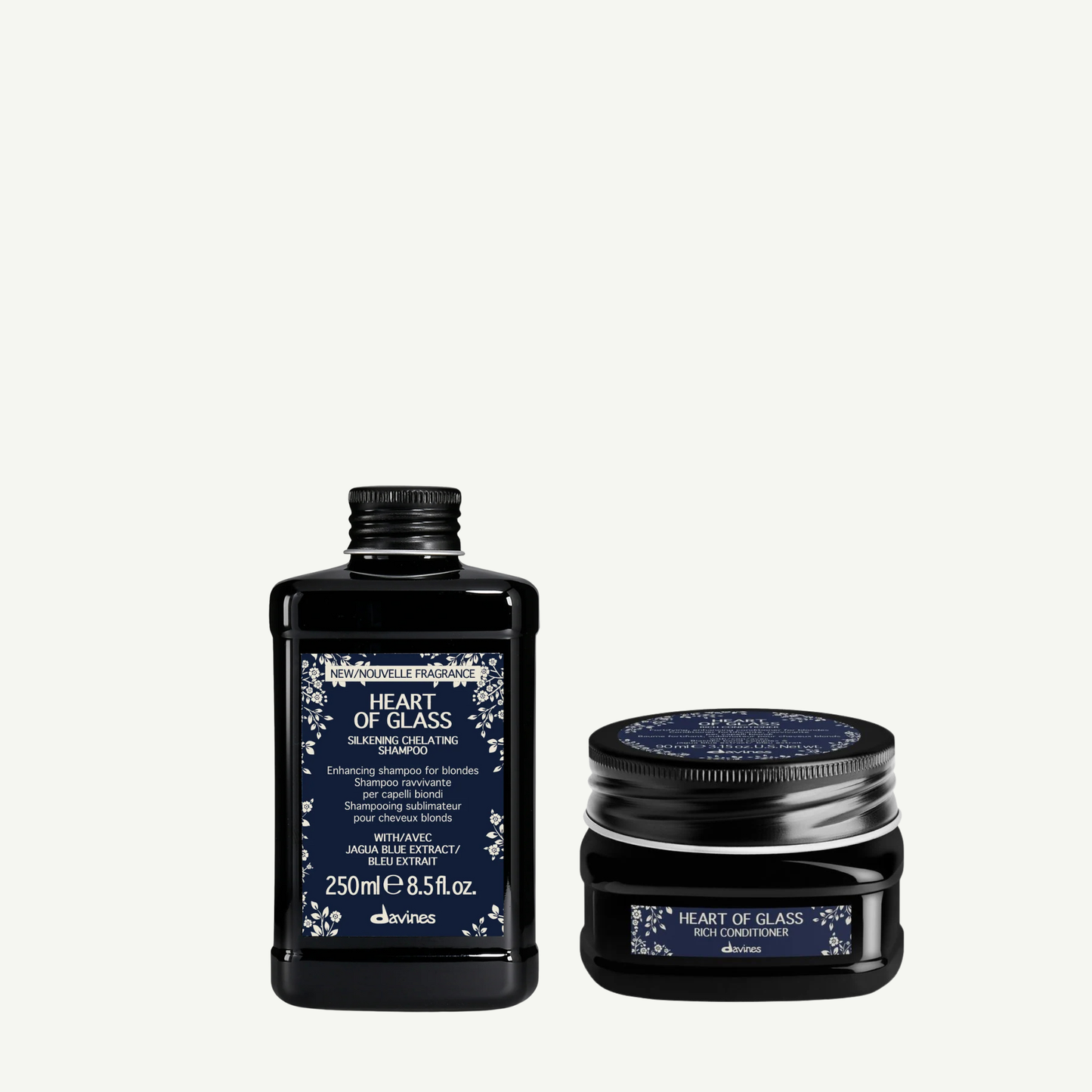 Davines Heart of Glass duo shampoo 250 ml en conditioner voor blond haar 90ml