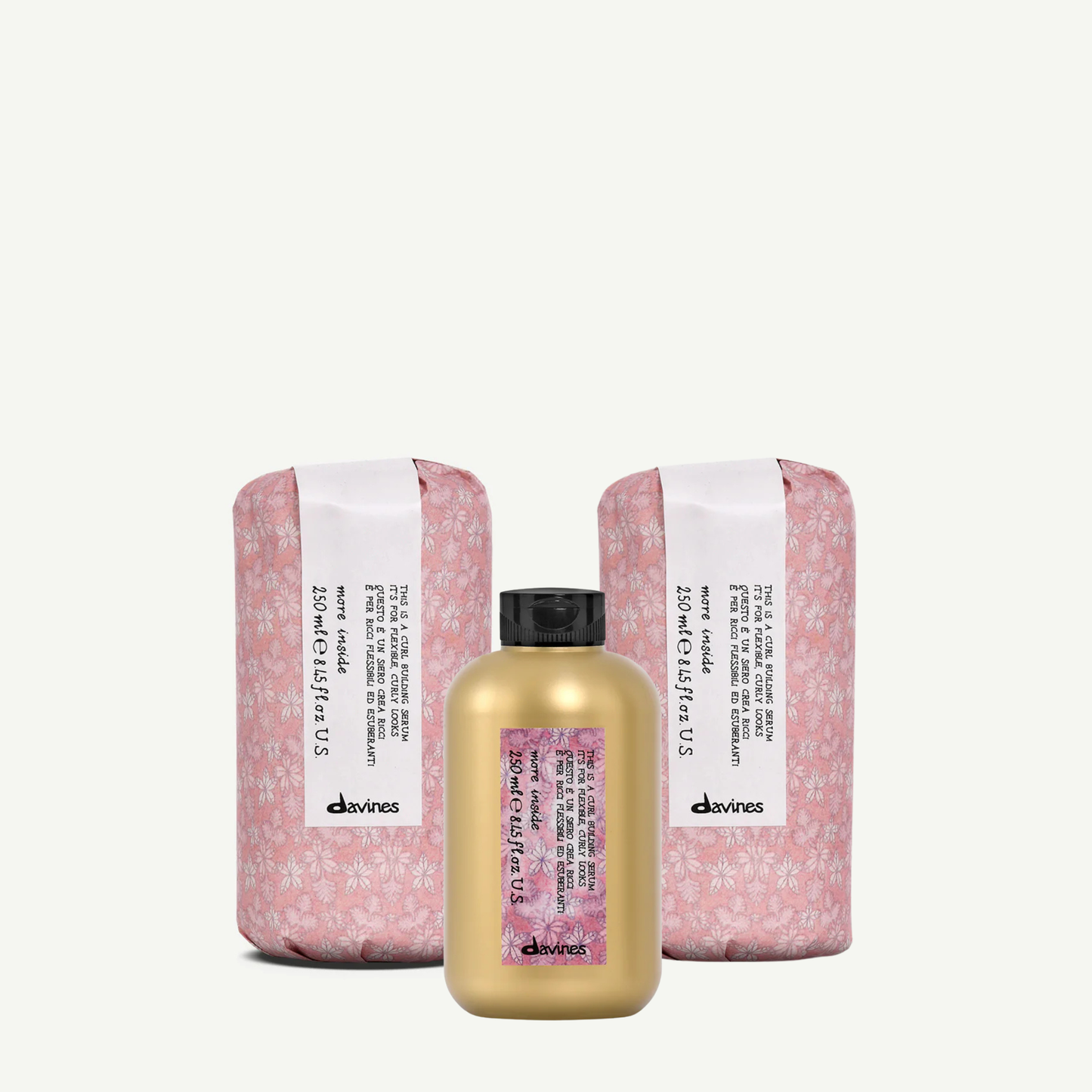 Davines Curl Building Serum 2x 250ml Krulverzorging Set - Definieert Krullen, Vermindert Kroezen - Webshop Salon Yoice S.