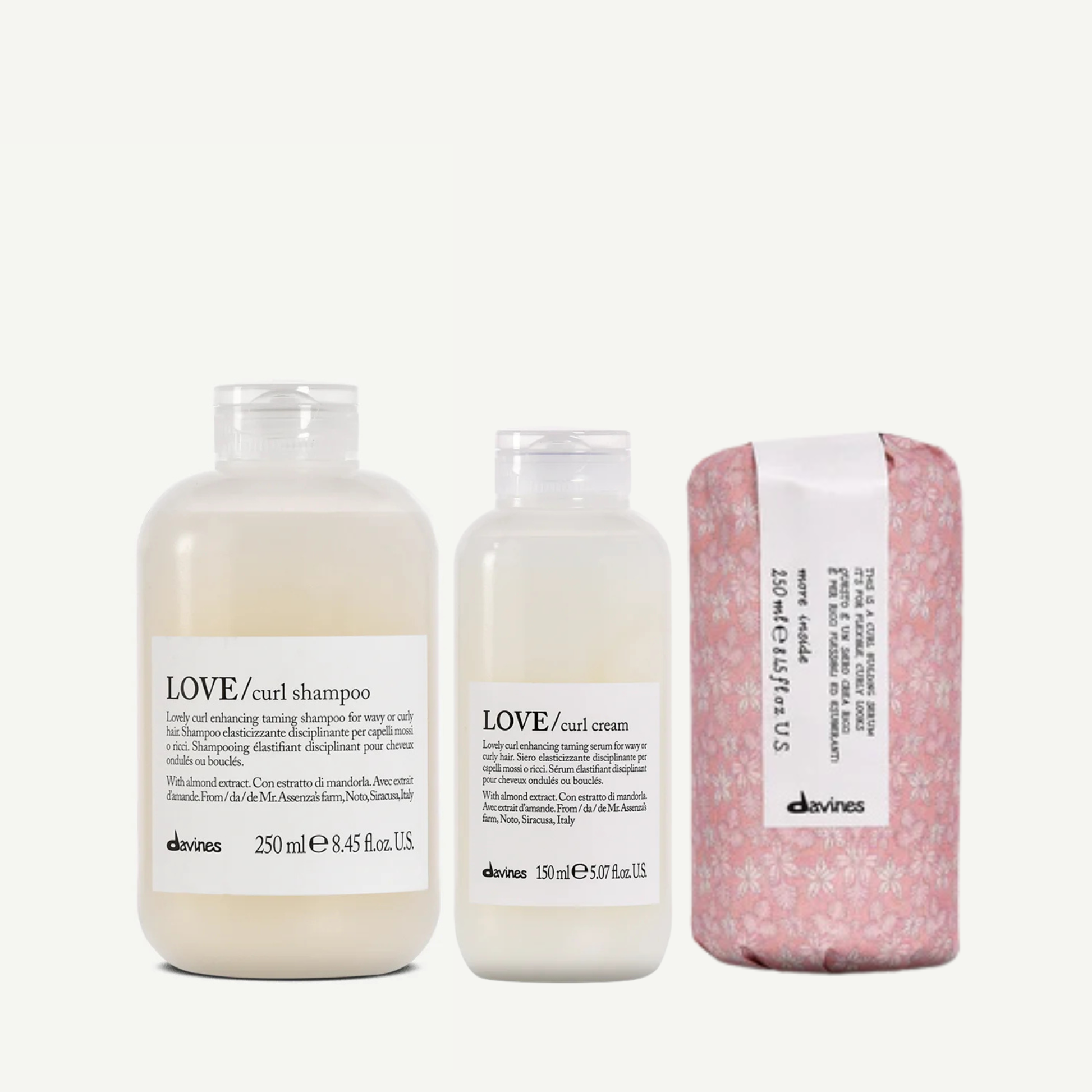 Davines LOVE CURL Complete Set - Shampoo, Cream & Curl Building Serum voor krullenverzorging en definitie
