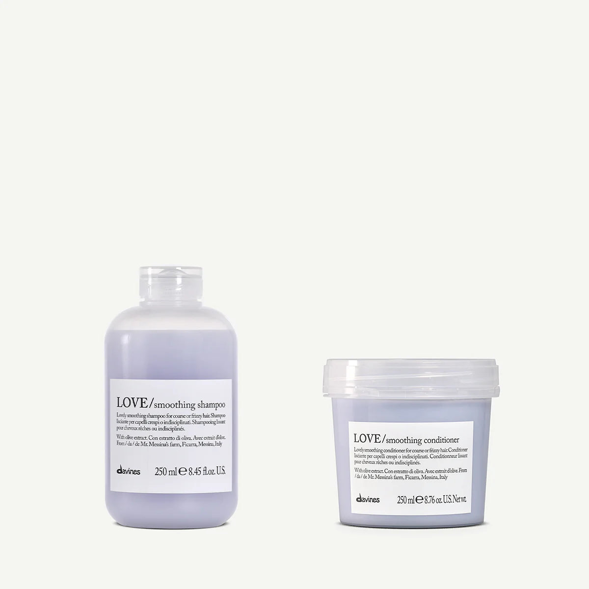 LOVE Smooth Set - Davines Verzorging voor Kroeshaar shampoo 250 ml conditioner 250 ml
